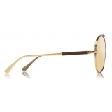 Tom Ford - Tom N.16 Sunglasses - Occhiali da Sole Stile Pilota - Oro Marroni - FT0704-P - Occhiali da Sole - Tom Ford Eyewear