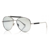 Tom Ford - Tom N.16 Sunglasses - Occhiali da Sole Stile Pilota - Argento - FT0704-P - Occhiali da Sole - Tom Ford Eyewear