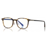 Tom Ford - Square Optical Glasses - Occhiali da Vista - Avana Scuro - FT5594-D-B - Occhiali da Vista - Tom Ford Eyewear