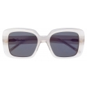 Pomellato - Oversize Frame Sunglasses - White Silver - Pomellato Eyewear