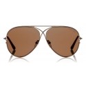 Tom Ford - Tom N.4 Sunglasses - Pilot Style Sunglasses - Rose Gold Brown - FT0488-P - Sunglasses - Tom Ford Eyewear