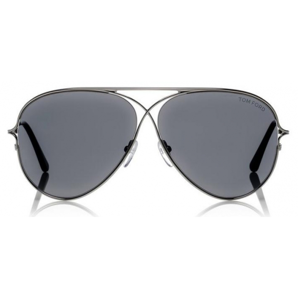 Tom Ford - Tom N.4 Sunglasses - Pilot Style Sunglasses - Ruthenium - FT0488-P - Sunglasses - Tom Ford Eyewear