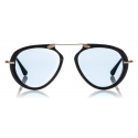Tom Ford - Tom N.11 Sunglasses - Occhiali da Sole Aviatore - Marroni Scuro - FT5442-P - Occhiali da Sole - Tom Ford Eyewear