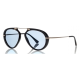 Tom Ford - Tom N.11 Sunglasses - Occhiali da Sole Aviatore - Marroni Scuro - FT5442-P - Occhiali da Sole - Tom Ford Eyewear