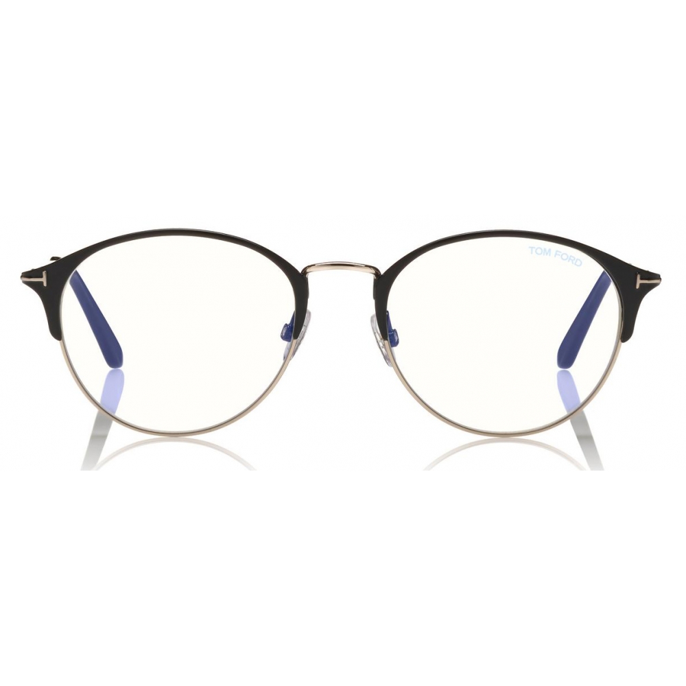 Tom Ford - Metal Optical Sunglasses - Round Optical Glasses - Black Gold -  FT5541-B - Optical Sunglasses - Tom Ford Eyewear - Avvenice