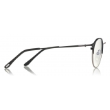Tom Ford - Metal Optical Glasses - Occhiali da Vista Rotondi - Nero Argento - FT5541-B - Occhiali da Vista - Tom Ford Eyewear