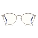 Tom Ford - Metal Optical Glasses - Occhiali da Vista Rotondi - Palladio - FT5541-B - Occhiali da Vista - Tom Ford Eyewear