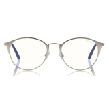 Tom Ford - Metal Optical Glasses - Occhiali da Vista Rotondi - Palladio - FT5541-B - Occhiali da Vista - Tom Ford Eyewear