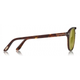 Tom Ford - Barbarini Lenses Sunglasses - Occhiali da Sole Rotondi - Avana Rossa - FT0675-B - Occhiali da Sole - Tom Ford Eyewear