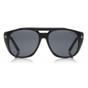 Tom Ford - Fender Sunglasses - Occhiali da Sole Quadrati in Acetato - Nero - FT0799 - Occhiali da Sole - Tom Ford Eyewear