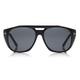 Tom Ford - Fender Sunglasses - Square Acetate Sunglasses - Black - FT0799 - Sunglasses - Tom Ford Eyewear