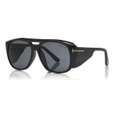 Tom Ford - Fender Sunglasses - Occhiali da Sole Quadrati in Acetato - Nero - FT0799 - Occhiali da Sole - Tom Ford Eyewear