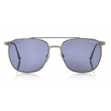 Tom Ford - Kip Sunglasses - Occhiali da Sole Quadrati in Metallo - Blu - FT0692 - Occhiali da Sole - Tom Ford Eyewear