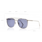 Tom Ford - Kip Sunglasses - Occhiali da Sole Quadrati in Metallo - Blu - FT0692 - Occhiali da Sole - Tom Ford Eyewear