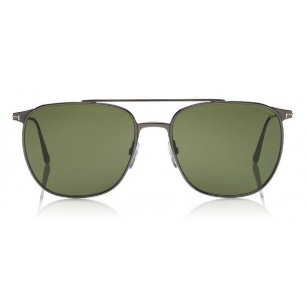 Tom Ford - Kip Sunglasses - Occhiali da Sole Quadrati in Metallo - Verde - FT0692 - Occhiali da Sole - Tom Ford Eyewear