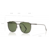 Tom Ford - Kip Sunglasses - Occhiali da Sole Quadrati in Metallo - Verde - FT0692 - Occhiali da Sole - Tom Ford Eyewear