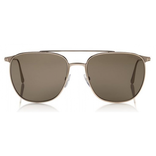Tom Ford - Kip Sunglasses - Occhiali da Sole Quadrati in Metallo - Oro Rosa - FT0692 - Occhiali da Sole - Tom Ford Eyewear