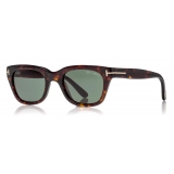 Tom Ford - Snowdon Sunglasses - Occhiali da Sole Quadrati Acetato - Avana Scuro - FT0237 - Occhiali da Sole - Tom Ford Eyewear