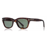 Tom Ford - Snowdon Sunglasses - Occhiali da Sole Quadrati in Acetato - Havana - FT0237 - Occhiali da Sole - Tom Ford Eyewear