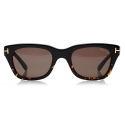 Tom Ford - Snowdon Sunglasses - Occhiali da Sole Quadrati - Nero Tartaruga - FT0237 - Occhiali da Sole - Tom Ford Eyewear