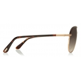 Tom Ford - Aviator Sunglasses - Occhiali da Sole Aviatore - Avana Scuro Marroni - FT0285 - Occhiali da Sole - Tom Ford Eyewear