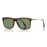Tom Ford - Max Polarized Sunglasses - Occhiali da Sole Quadrati - Avana Scuro - FT0588-P - Occhiali da Sole - Tom Ford Eyewear
