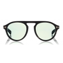 Tom Ford - Tom N.9 Sunglasses - Real Horn Frame Sunglasses - Dark Brown - FT5441-P - Sunglasses - Tom Ford Eyewear