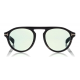 Tom Ford - Tom N.9 Sunglasses - Occhiali da Sole in Vero Corno - Marroni Scuro - FT5441-P - Occhiali da Sole - Tom Ford Eyewear