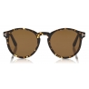 Tom Ford - Ian Polarized Sunglasses - Occhiali da Sole Rotondi - Avana Vintage - FT0591-P - Occhiali da Sole - Tom Ford Eyewear
