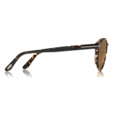 Tom Ford - Ian Polarized Sunglasses - Occhiali da Sole Rotondi - Avana Vintage - FT0591-P - Occhiali da Sole - Tom Ford Eyewear