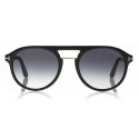 Tom Ford - Ivan Sunglasses - Occhiali da Sole Stile Rotondi in Acetato - Nero - FT0675 - Occhiali da Sole - Tom Ford Eyewear