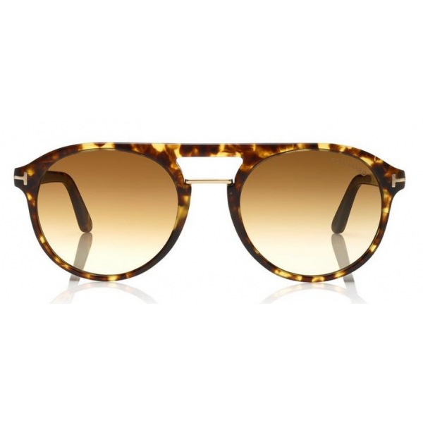Tom Ford - Ivan Sunglasses - Occhiali da Sole Stile Rotondi in Acetato - Havana - FT0675 - Occhiali da Sole - Tom Ford Eyewear