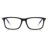 Tom Ford - Blue Block Square Optical Glasses - Square Optical Glasses - Black - FT5646-D-B - Optical Glasses - Tom Ford Eyewear