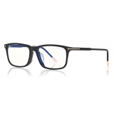 Tom Ford - Blue Block Square Optical Glasses - Square Optical Glasses - Black - FT5646-D-B - Optical Glasses - Tom Ford Eyewear