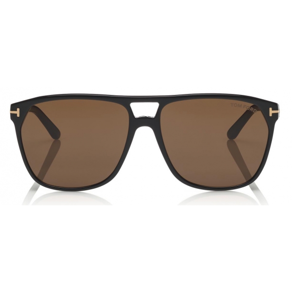 Tom Ford - Shelton Sunglasses - Square Acetate Sunglasses - Shiny Black Brown - FT0679 - Sunglasses - Tom Ford Eyewear