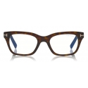 Tom Ford - Blue Block Optical Glasses - Square Optical Glasses - Dark Havana - FT5536-B - Optical Glasses - Tom Ford Eyewear