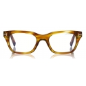 Tom Ford - Blue Block Optical Glasses - Square Optical Glasses - Opal Honey - FT5536-B - Optical Glasses - Tom Ford Eyewear