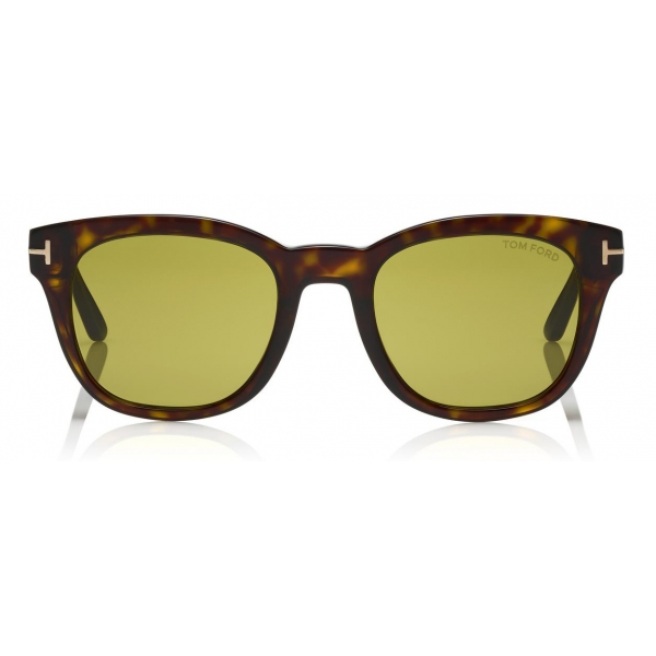 Tom Ford - Polarized Eugenio Sunglasses - Square Acetate Sunglasses - Dark Havana - FT0676-P - Sunglasses - Tom Ford Eyewear
