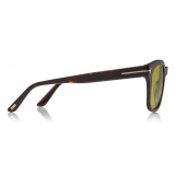 Tom Ford - Polarized Eugenio Sunglasses - Square Acetate Sunglasses - Dark Havana - FT0676-P - Sunglasses - Tom Ford Eyewear