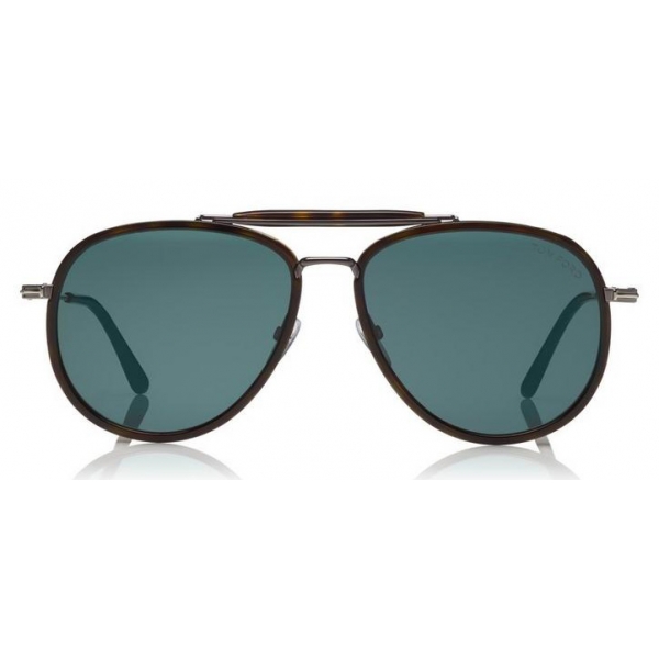 Tom Ford - Tripp Sunglasses - Occhiali da Sole Forma di Pilota - Avana Scuro - FT0666 - Occhiali da Sole - Tom Ford Eyewear