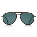 Tom Ford - Tripp Sunglasses - Occhiali da Sole Forma di Pilota - Avana Scuro - FT0666 - Occhiali da Sole - Tom Ford Eyewear