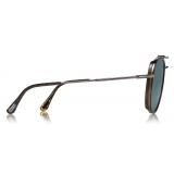 Tom Ford - Tripp Sunglasses - Occhiali da Sole Forma di Pilota - Avana Scuro - FT0666 - Occhiali da Sole - Tom Ford Eyewear