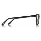 Tom Ford - Blue Block Optical Glasses - Square Acetate Optical Glasses - Black - FT5523-B - Optical Glasses - Tom Ford Eyewear