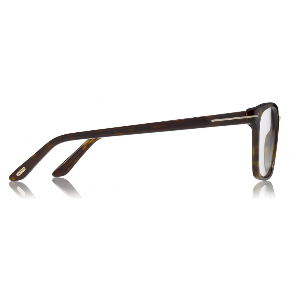 Tom Ford - Optical Glasses - Square Acetate Optical Glasses - Dark Havana -  FT5523-B - Optical Glasses - Tom Ford Eyewear - Avvenice