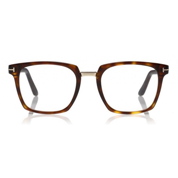 Tom Ford - Optical Glasses - Occhiali da Vista Quadrati - Rosso Avana - FT5523-B - Occhiali da Vista - Tom Ford Eyewear