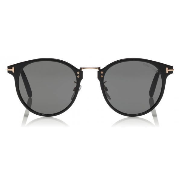 Tom Ford - Jamieson Sunglasses - Occhiali da Sole Rotondi in Acetato - Nero - FT0673 - Occhiali da Sole - Tom Ford Eyewear