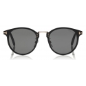 Tom Ford - Jamieson Sunglasses - Occhiali da Sole Rotondi in Acetato - Nero - FT0673 - Occhiali da Sole - Tom Ford Eyewear