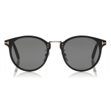 Tom Ford - Jamieson Sunglasses - Occhiali da Sole Rotondi in Acetato - Nero - FT0673 - Occhiali da Sole - Tom Ford Eyewear