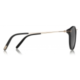 Tom Ford - Jamieson Sunglasses - Occhiali da Sole Rotondi in Acetato - Nero - FT0673 - Occhiali da Sole - Tom Ford Eyewear