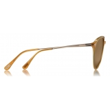 Tom Ford - Carlo Sunglasses - Occhiali da Sole Pilota in Acetato - Miele - FT0587 - Occhiali da Sole - Tom Ford Eyewear